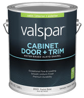 Valspar 8100 028.0081001.007 Cabinet, Door and Trim Paint Enamel, Water Base, Satin Sheen, Pastel Base, 1 gal